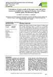 Calculation of water needs of the main crops and water resources available in a semi-arid climate, case of Zana-Gadaïne plain, Northeastern Algeria