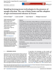 Modeling heterogeneous technologies in the presence of sample selection: the case of dairy farms and the adoption of agri-environmental schemes in France