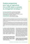 Quelles perspectives pour l’eau et l’agriculture d’ici à 2050 dans le contexte du changement climatique ?