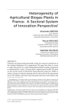 Heterogeneity of agricultural biogas plants in France: a sectoral system of innovation perspective