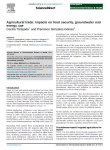 Agricultural trade: impacts on food security, groundwater and energy use