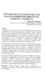 Gouvernance et gestion de l'eau dans les périmètres irrigués de Nadhour-Zaghouan