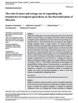 The role of water and energy use in expanding the boundaries of irrigated agriculture in the Berrechid plain of Morocco