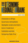 Revue d'Économie Régionale & Urbaine, n. 3 - Juin 2022