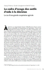 Le cadre d'usage des outils d'aide à la décision. Le cas d'une grande coopérative agricole