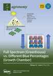Agronomy, vol. 12, n. 5 - May 2022 - Full spectrum (greenhouse) vs. different blue percentages (growth chamber)