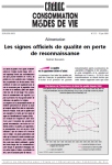 Consommation et modes de vie, n. 212 - Les signes officiels de qualité en perte de reconnaissance