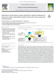 Application of multi-objective genetic algorithm for optimal combination of resources to achieve sustainable agriculture based on the water-energy-food nexus framework