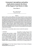 Consumers’ perceptions and policy implications towards the future of the organic food sector in Italy