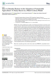 How to identify barriers to the adoption of sustainable agriculture? A study based on a multi-criteria model