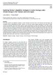 Exploring farmers' adaptation strategies to water shortage under climate change in the Tunisian semi-arid region