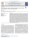 Critical success factor analysis of blockchain technology in agri-food supply chain management: a circular economy perspective