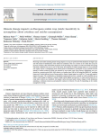 Climate change impacts on European arable crop yields: sensitivity to assumptions about rotations and residue management