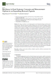 Resilience in food systems: concepts and measurement options in an expanding research agenda