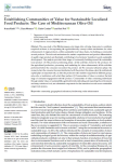 Establishing communities of value for sustainable localized food products: the case of mediterranean olive oil