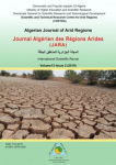 Journal algérien des régions arides, vol. 14, n. 2 - Juillet 2022