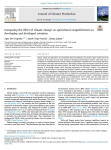 Comparing the effect of climate change on agricultural competitiveness in developing and developed countries