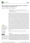 The contribution of agronomic management to sustainably intensify Egypt's wheat production