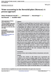Water accounting in the Berrechid plain (Morocco): a process approach
