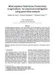 What explains total factor productivity in agriculture: an empirical investigation using panel data analysis