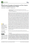 Wheat farmers' perception of constraints and their adaptive capacity to changing demands in Egypt