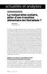 La restauration scolaire, pilier d'une transition alimentaire territorialisée ?