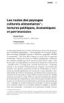 Les routes des paysages culturels alimentaires : lectures politiques, économiques et patrimoniales