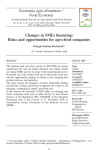 Changes in SMEs financing: risks and opportunities for agro-food companies