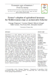 Farmer's adoption of agricultural insurance for Mediterranean crops as an innovative behavior