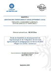 Etude de faisabilité du développement de l’agroécologie et de l’intégration de services agritouristique et pédagogique à la ferme de Bilon (Région du Centre, Cameroun)