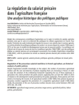 La régulation du salariat précaire dans l'agriculture française