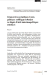 Crises environnementales et sociopolitiques en Afrique du Nord et au Moyen-Orient : des maux politiques entrelacés