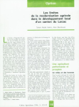 Les limites de la modernisation agricole dans le développement local d'un canton du Larzac