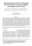 Explaining drivers of farmers’ willingness for early adoption of enhanced irrigation technologies: case of Tunisia