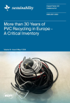 Sustainability, vol. 16, n. 9 - May 2024 - More than 30 years of PVC recycling in Europe - a critical inventory