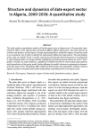 Structure and dynamics of date export sector in Algeria, 2000-2018: a quantitative study