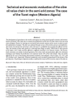 Technical and economic evaluation of the olive oil value chain in the semi-arid zones: the case of the Tiaret region (Western Algeria)