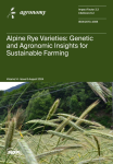 Agronomy, vol. 14, n. 8 - August 2024 - Alpine Rye varieties: genetic and agronomic insights for sustainable farming