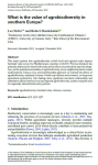 What is the value of agrobiodiversity in southern Europe?