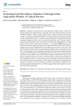 Evaluating food resilience initiatives through urban agriculture models: a critical review
