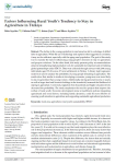 Factors influencing rural youth’s tendency to stay in agriculture in Türkiye