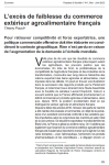 L'excès de faiblesse du commerce extérieur agroalimentaire français
