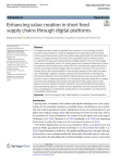 Enhancing value creation in short food supply chains through digital platforms