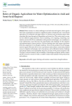 Roles of organic agriculture for water optimization in arid and semi-arid regions