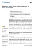 Application of remote sensing and machine learning in sustainable agriculture
