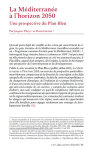 La Méditerranée à l'horizon 2050. Une prospective du Plan Bleu