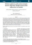 Dietary patterns and socioeconomic factors affecting mediterranean diet adherence in Tunisia