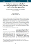 Food price dynamics in Turkey’s agricultural export market with selected machine learning approaches