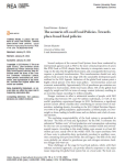 The scenario of local food policies. Towards place-based food policies