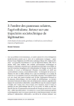 À l’ombre des panneaux solaires, l’agrivoltaïsme. Retour sur une trajectoire sociotechnique de légitimation